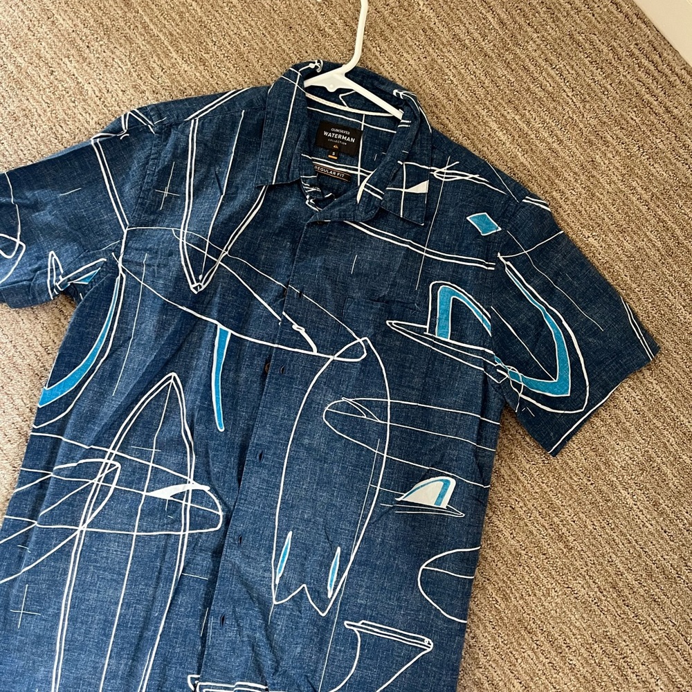 Quicksilver waterman collared shirt size small